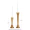 Gold Metal Tapered Tulip Style Candle Holder Set